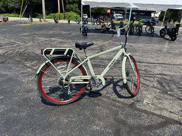 Pedego City Commuter Greige (Maroon Rims)
