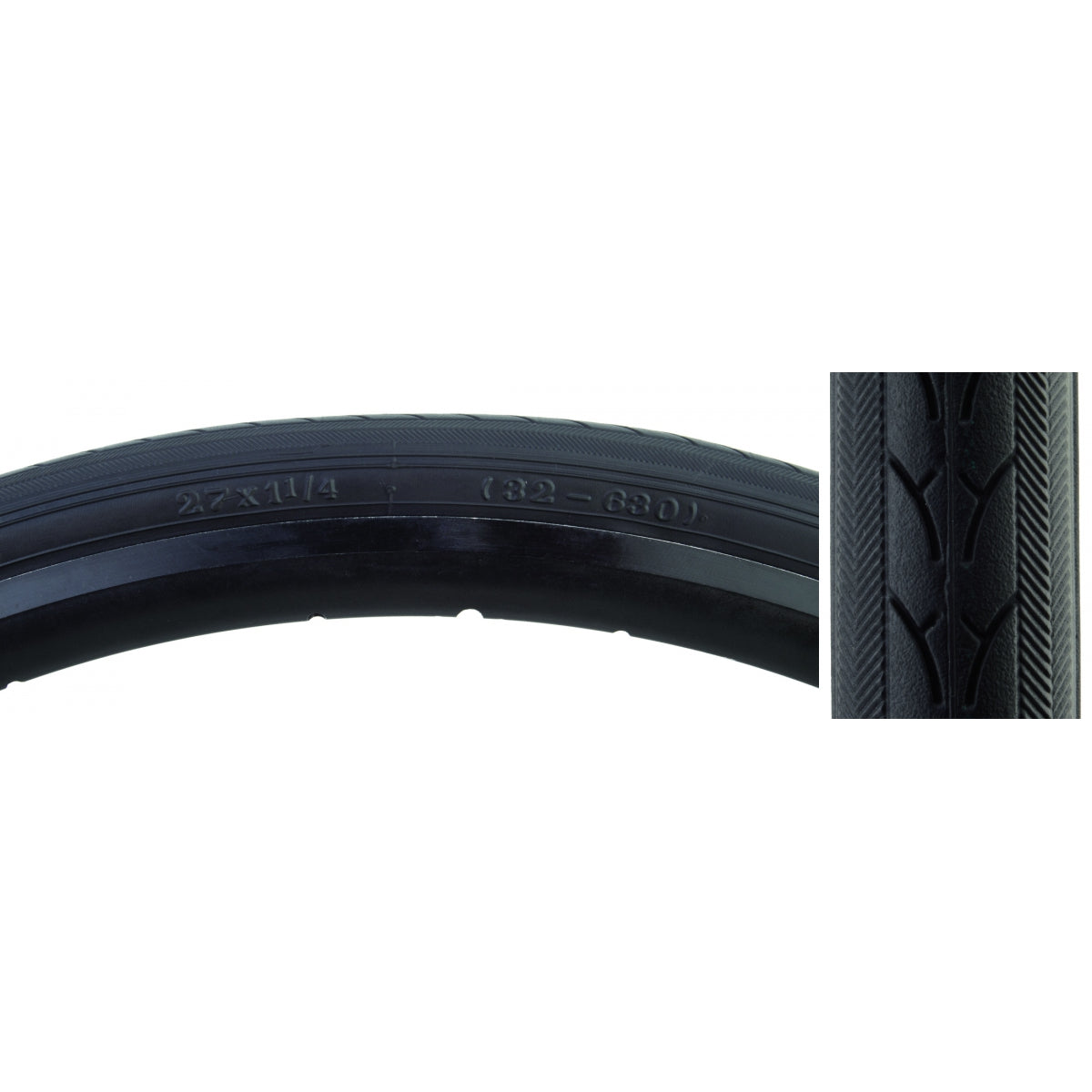 TIRE SUNLT 27x1-1/4 BK/BK URBAN